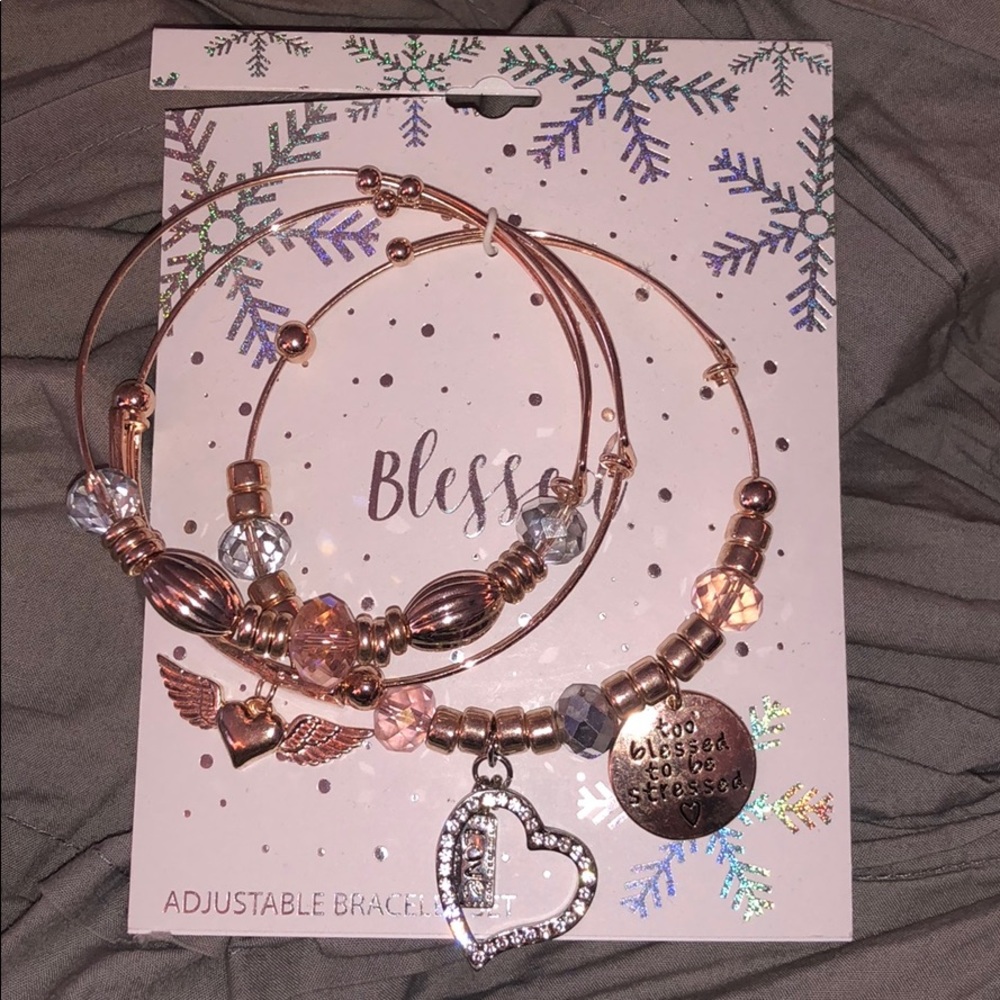 Nwt Blessed Adjustable Bracelet Set